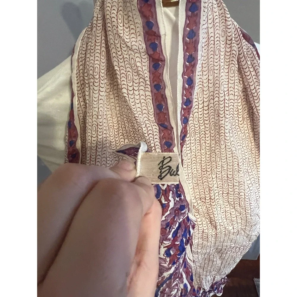 Bullocks Wilshire Vintage Geometric Silk‎ Scarf 60s 70s Bohemian Flaw